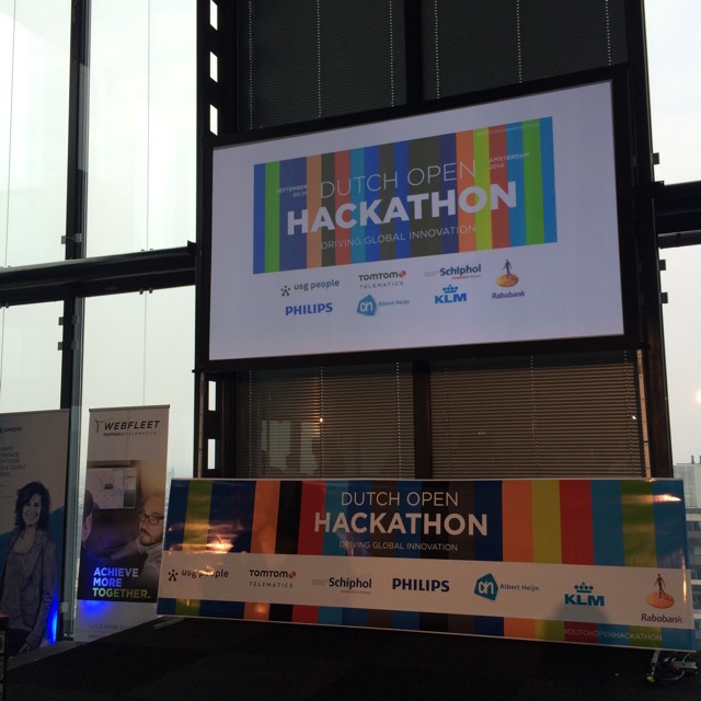 Het podium van de Dutch Open Hackathon.